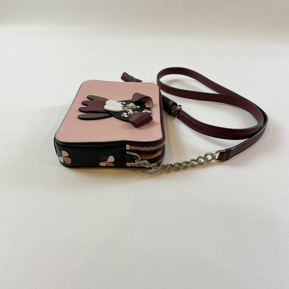 NEW Kate Spade Crossbody Floral Pup Cherrywood - Picture 2 of 11